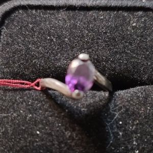 Sterling Silver 1 Carat Amethyst Ring